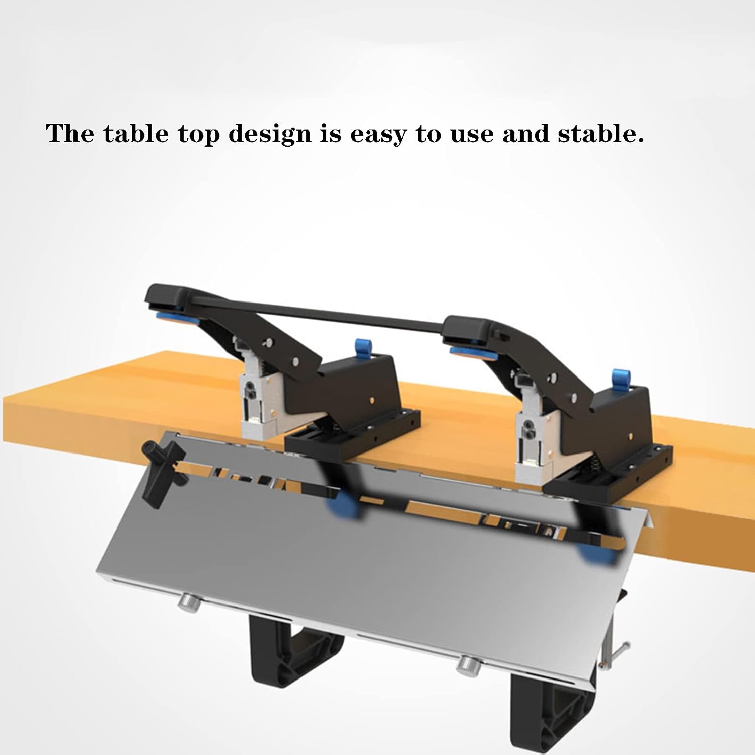 Manual Flat SaddleHeavy Duty SaddleDou-Head Adjus Margins Capacity of 50 Pages ClipBook Binding Machine for Factory Office and Home - Image 2