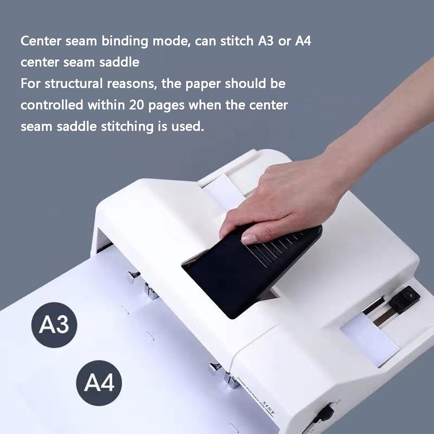 Heavy Duty eadA3/A4/16k ard FormatBinding Capacity 50 Sheets Can Be Nai Middle Seam for School Office Home - Image 2