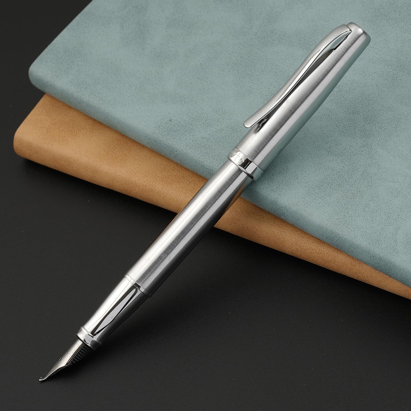 209 Bent Nib Fountain Pen Steel Sliver, Calligraphy Writing Pen with Converter - Image 2